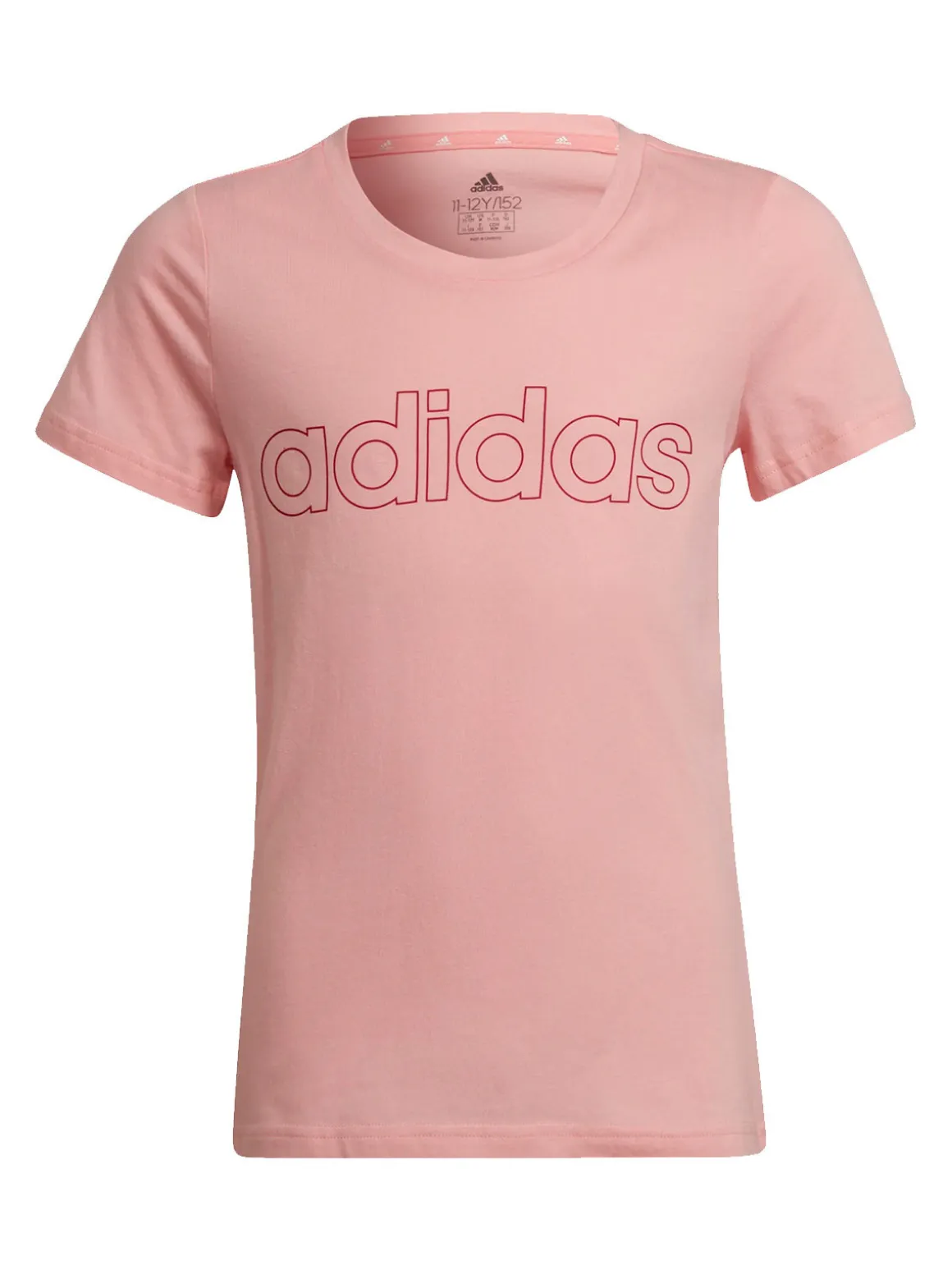 Adidas HE1965 T-shirt manica corta da ragazza con scritta