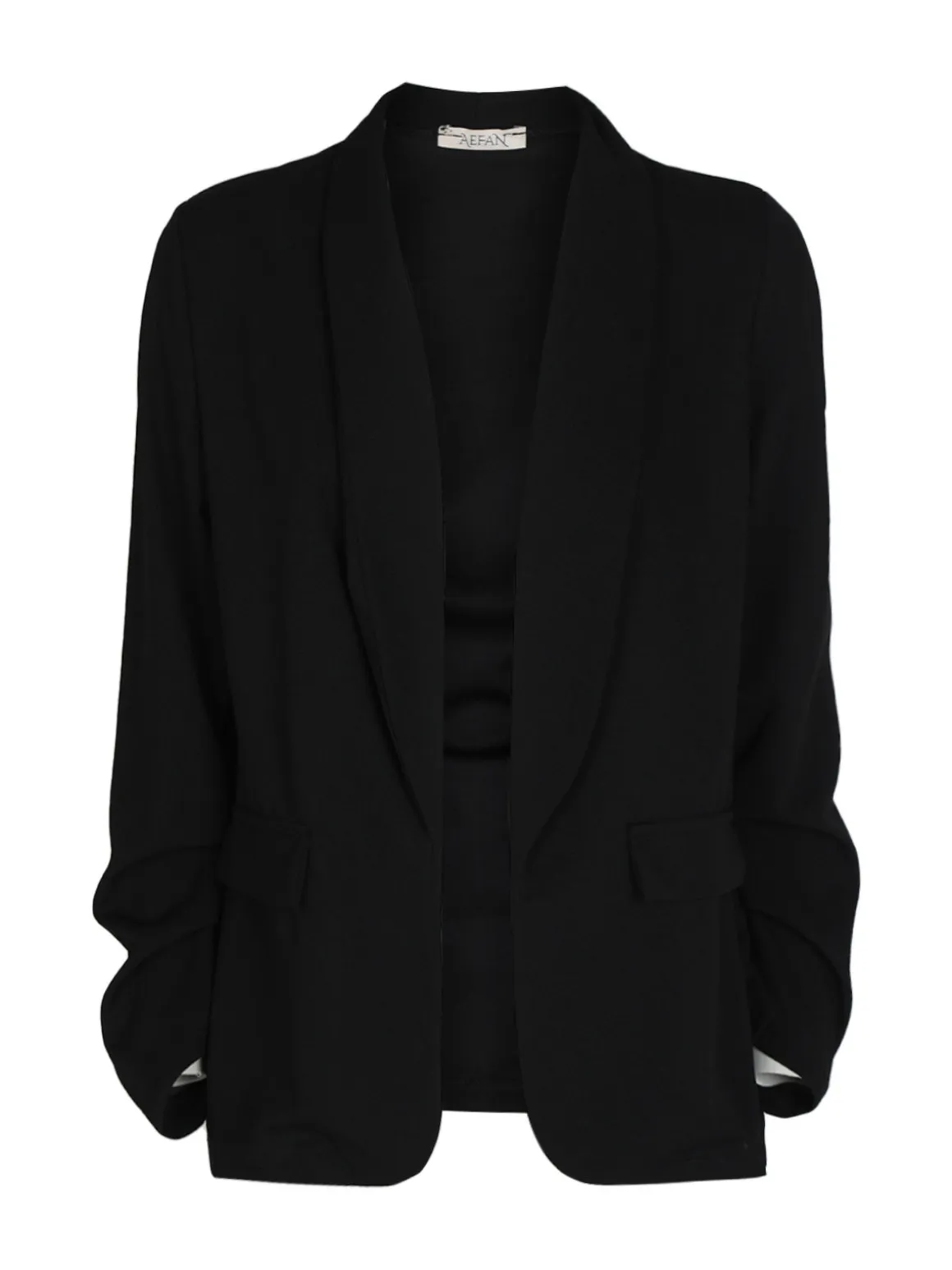 Aefan Blazer donna tinta unita senza chiusura