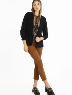 Aefan Blazer donna tinta unita senza chiusura