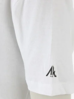 Aki Completo sportivo da donna con t-shirt e leggings a 3/4 - bianco