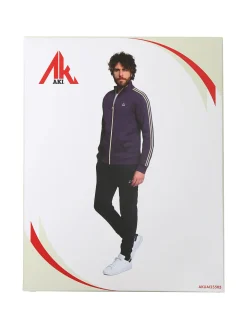 Aki Completo tuta da uomo con zip intera e interno felpato - grigio
