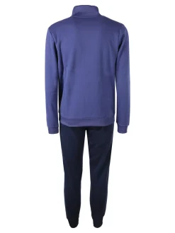 Aki Completo tuta da uomo felpato con zip intera - bluette
