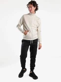 Aki Completo tuta da uomo felpato con zip intera - naturale
