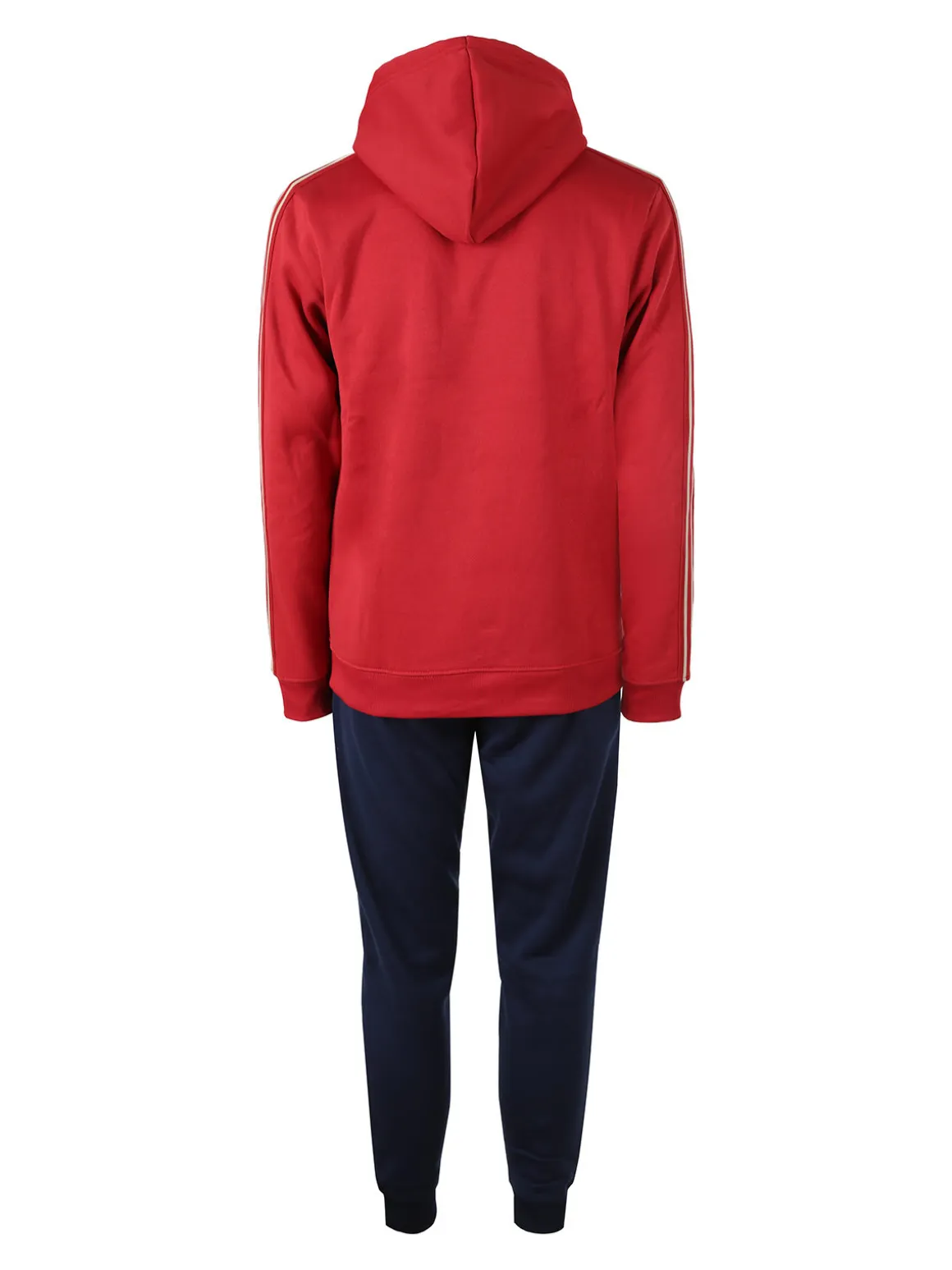 Aki Completo tuta da uomo full zip con cappuccio e interno felpato - rosso