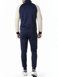 Aki Completo tuta da uomo full zip con interno felpato - blu scuro