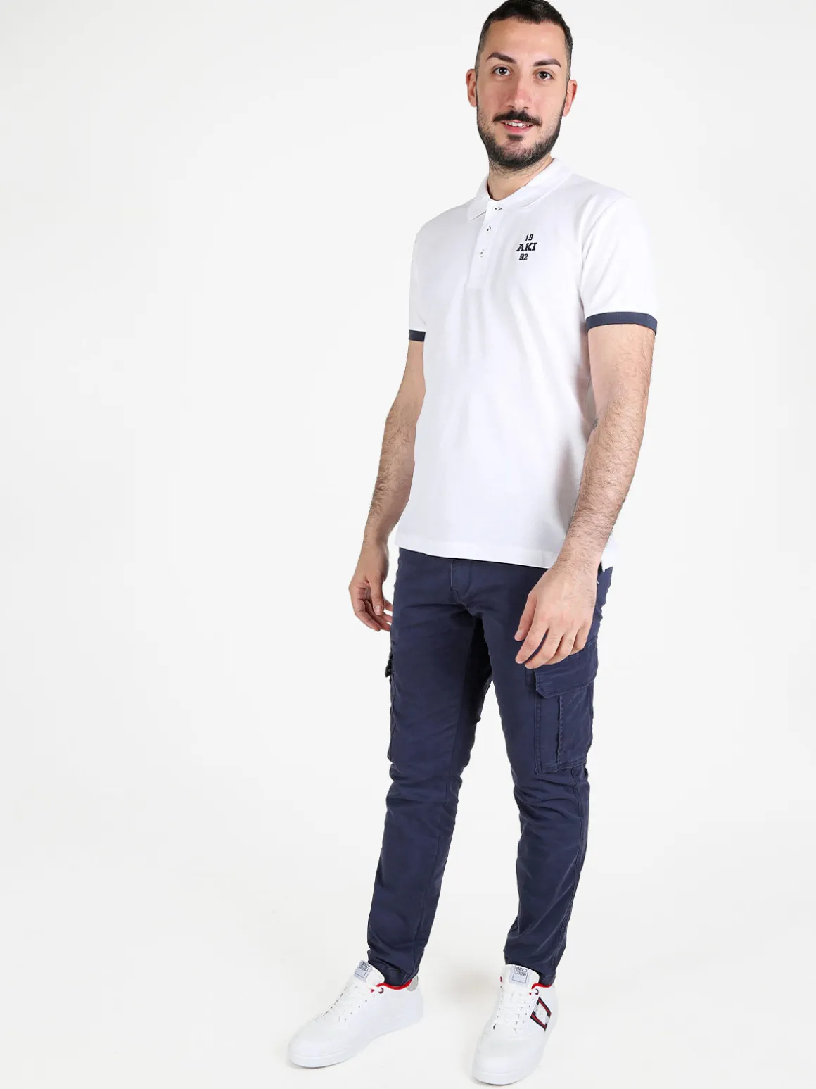 Aki Polo da uomo in cotone a maniche corte