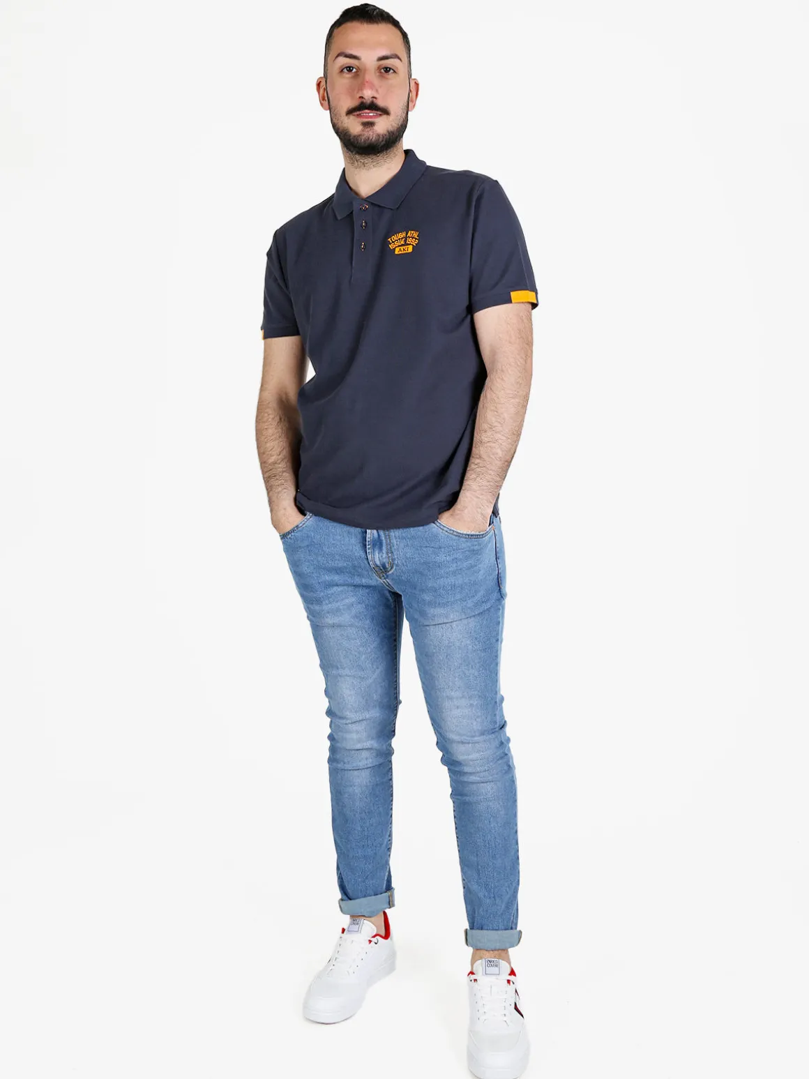 Aki Polo da uomo in cotone a maniche corte