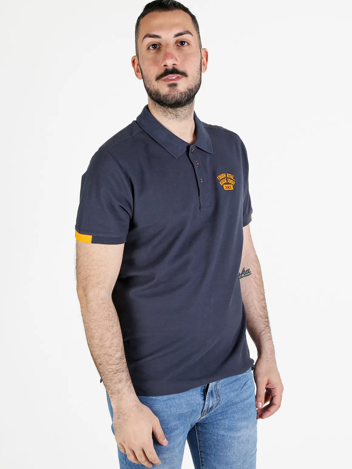 Aki Polo da uomo in cotone a maniche corte