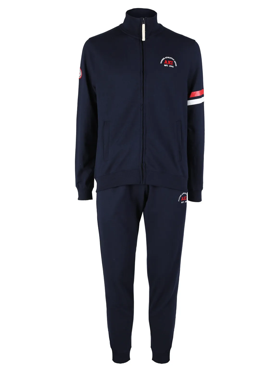 Aki Tuta da uomo 2 pezzi in misto cotone con zip intera