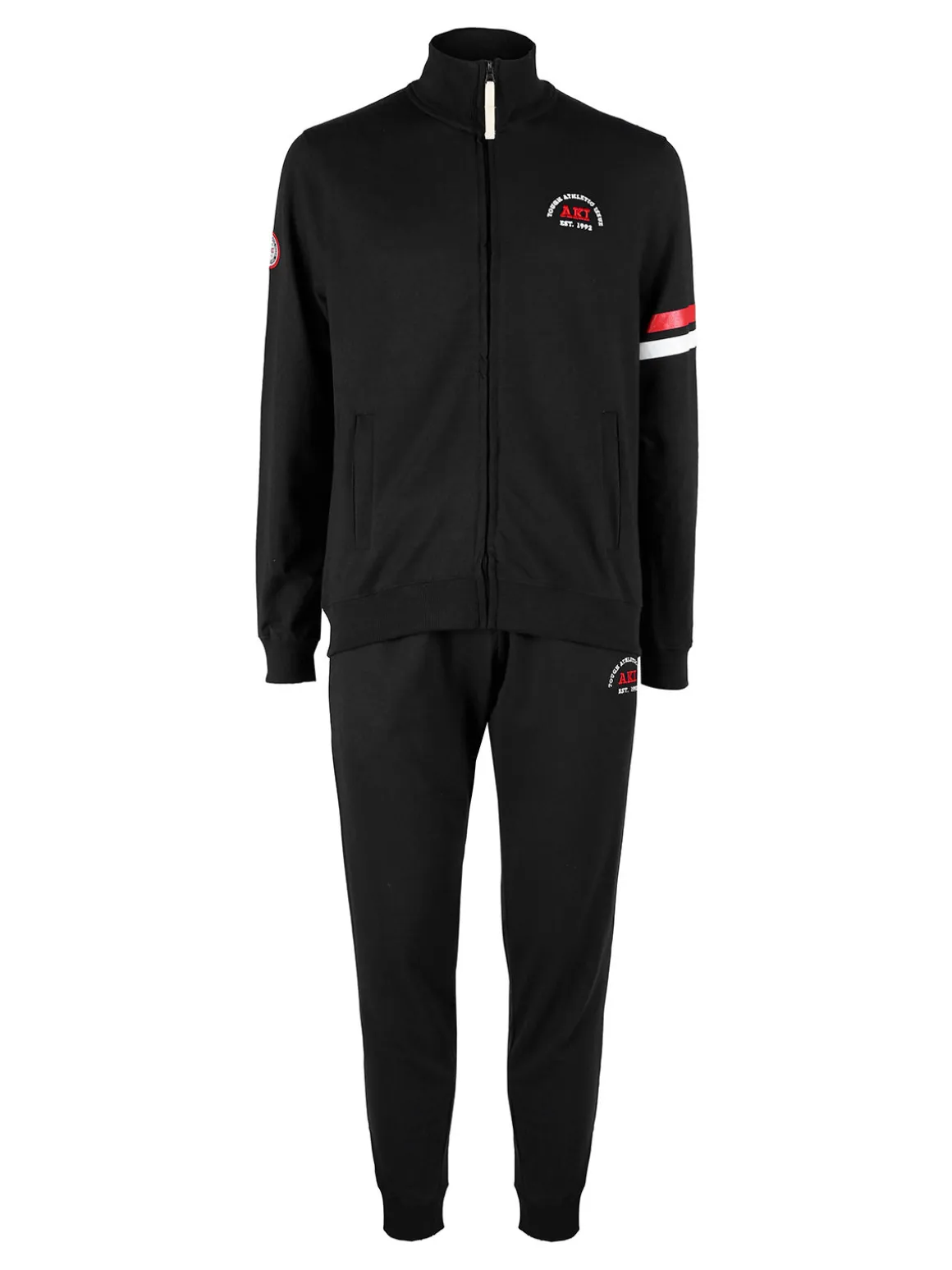 Aki Tuta da uomo 2 pezzi in misto cotone con zip intera