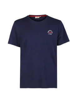 Aky T-shirt uomo girocollo in cotone - blu scuro