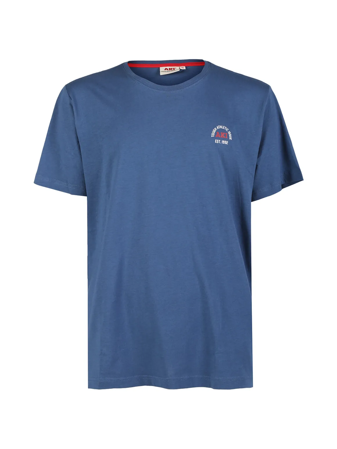 Aky T-shirt uomo girocollo in cotone - blu
