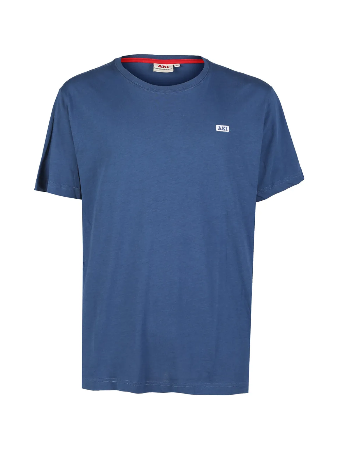 Aky T-shirt uomo in cotone tinta unita - blu