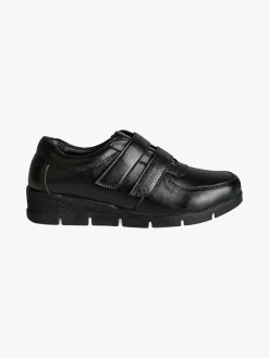 All-Pop Scarpe in pelle da donna con strappi e zeppa - nero