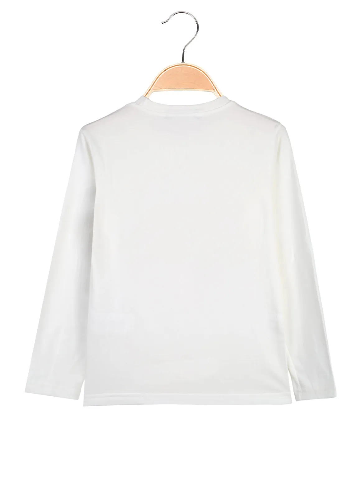 Alta Linea T-shirt da bambino a maniche lunghe con stampa - bianco