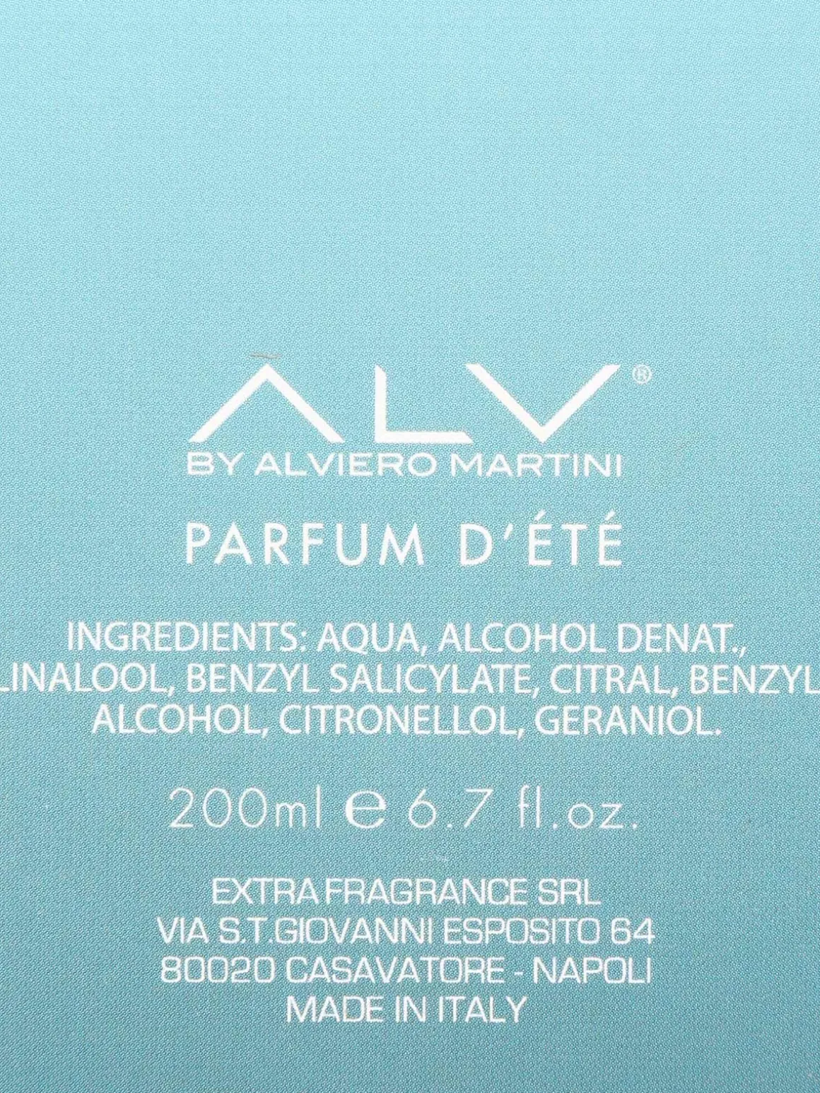 Alv By Alviero Martini ALIZEE 200 ml acqua profumata donna