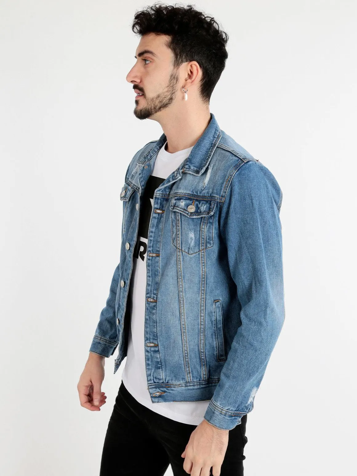 Always Jeans Giacca jeans da uomo con taschini
