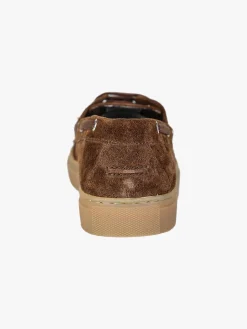 Amerigo Vespucci Mocassini donna in pelle scamosciata con lacci - marrone