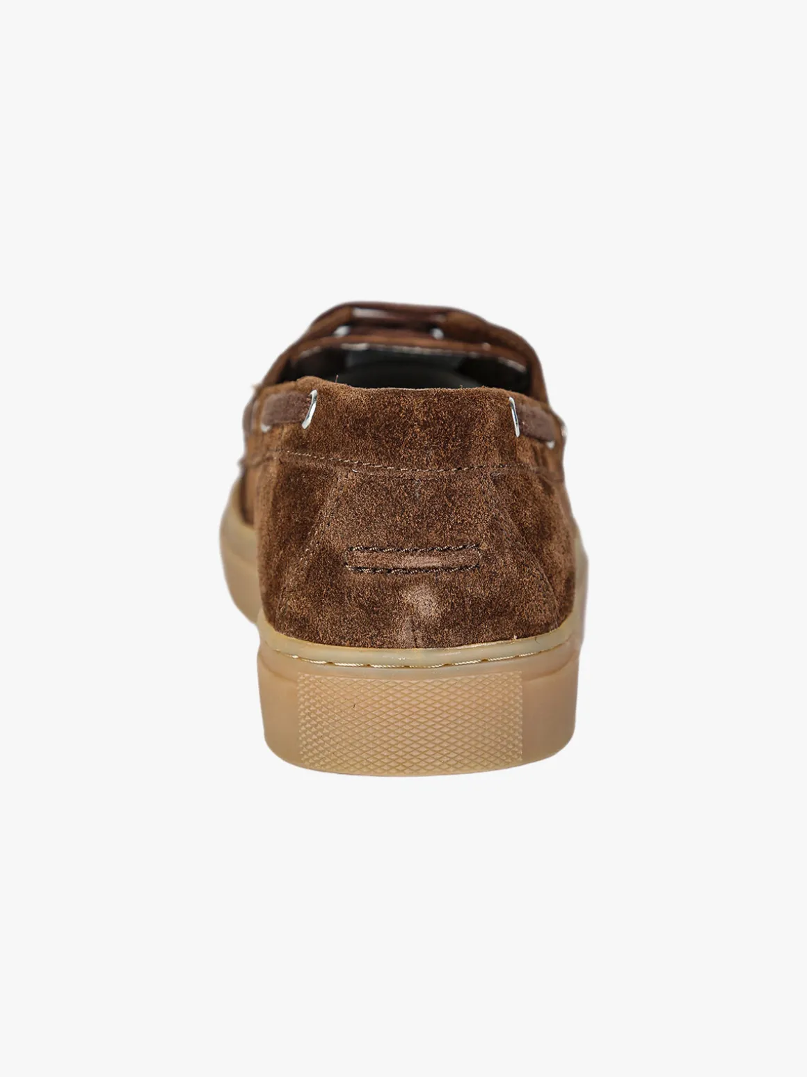 Amerigo Vespucci Mocassini donna in pelle scamosciata con lacci - marrone