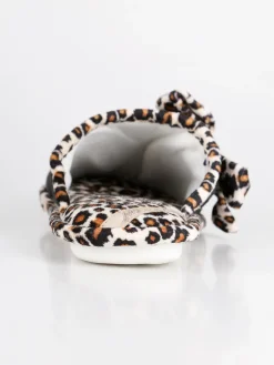 Amix Pantofole leopardate con fiocco