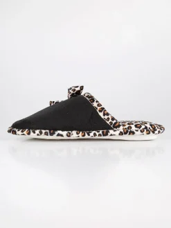 Amix Pantofole leopardate con fiocco