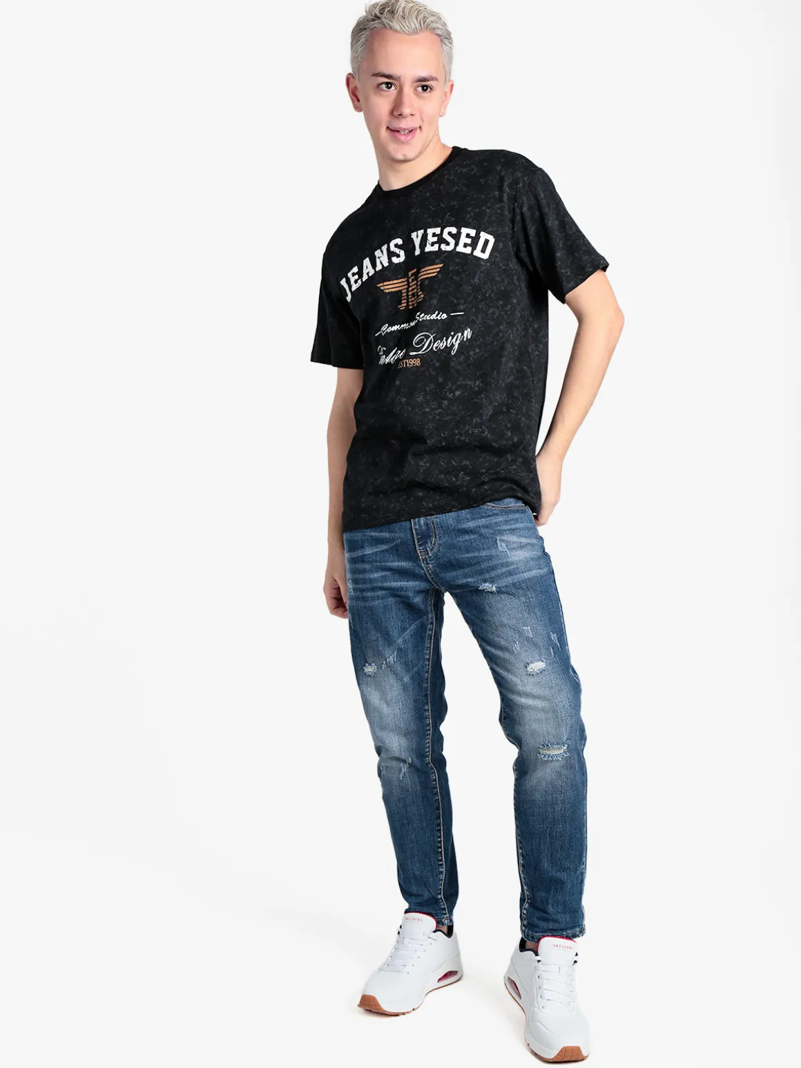 Andrea Falco Jeans da uomo con strappi