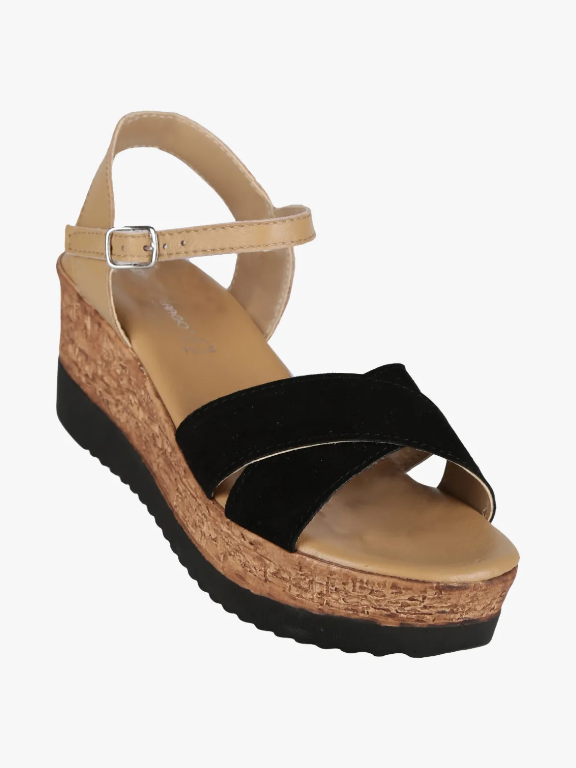 Andrea Pierago Sandali donna in pelle con zeppa
