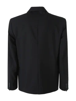 Andy Don B Blazer da uomo elegante a doppiopetto - nero