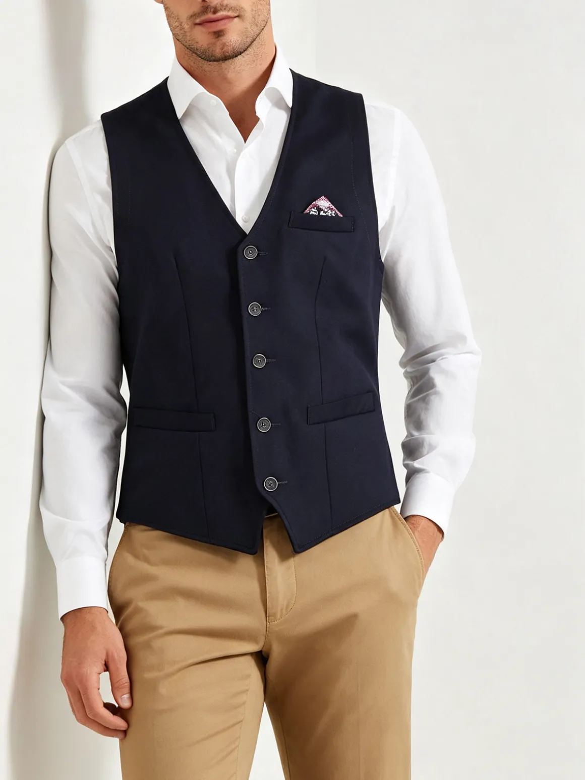 Andy Don B Gilet classico da uomo con bottoni