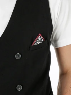 Andy Don B Gilet da uomo con chiusura a doppiopetto - nero