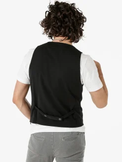 Andy Don B Gilet da uomo con chiusura a doppiopetto - nero