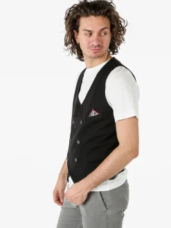 Andy Don B Gilet da uomo con chiusura a doppiopetto - nero