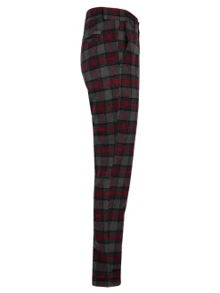 Andy Don B Pantalone uomo tartan in misto lana