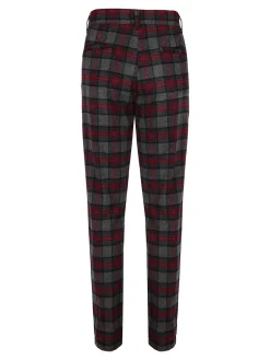 Andy Don B Pantalone uomo tartan in misto lana