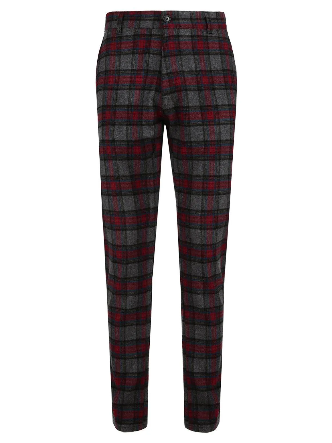 Andy Don B Pantalone uomo tartan in misto lana