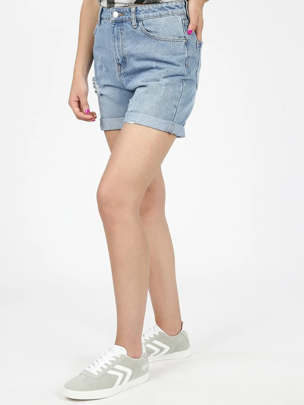 Angelica 2000 Bermuda mom in jeans vita alta