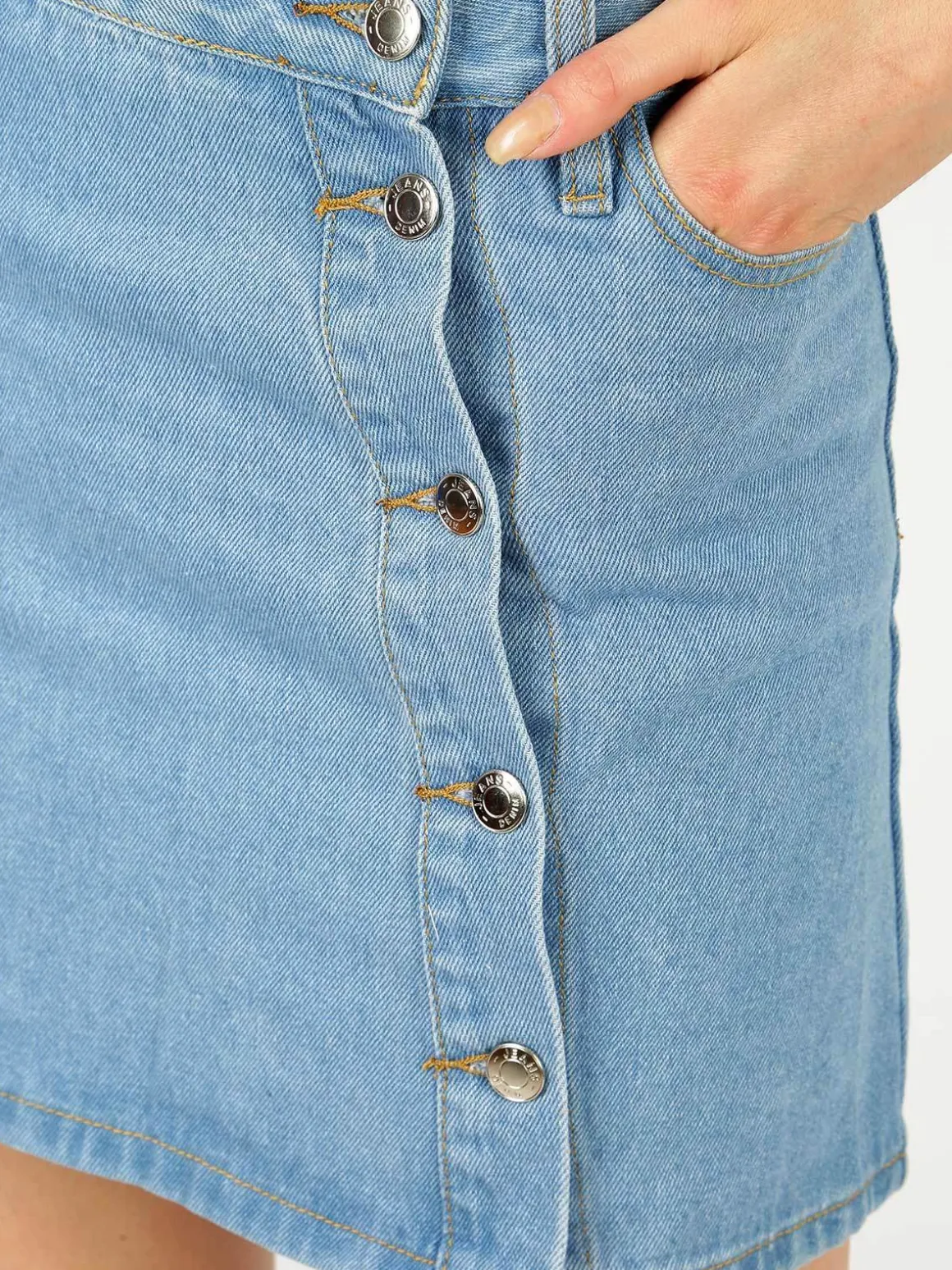 Angelica 2000 Gonna in jeans con bottoni laterali