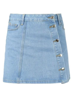 Angelica 2000 Gonna in jeans con bottoni laterali