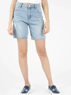 Angelica 2000 Pantaloncini mom strappati in jeans
