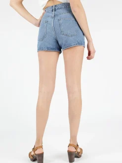 Angelica 2000 Shorts di jeans a vita alta