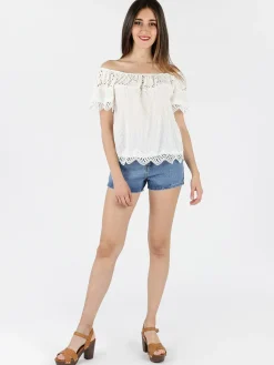 Angelica 2000 Shorts di jeans a vita alta