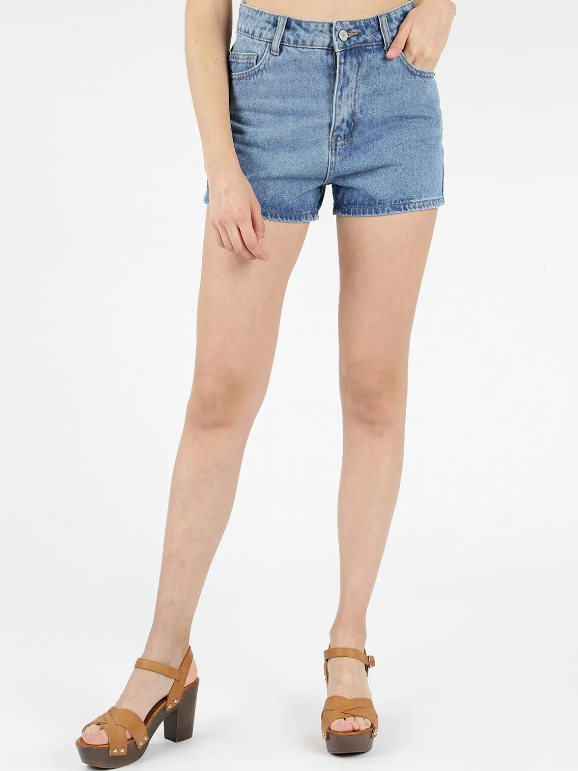 Angelica 2000 Shorts di jeans a vita alta