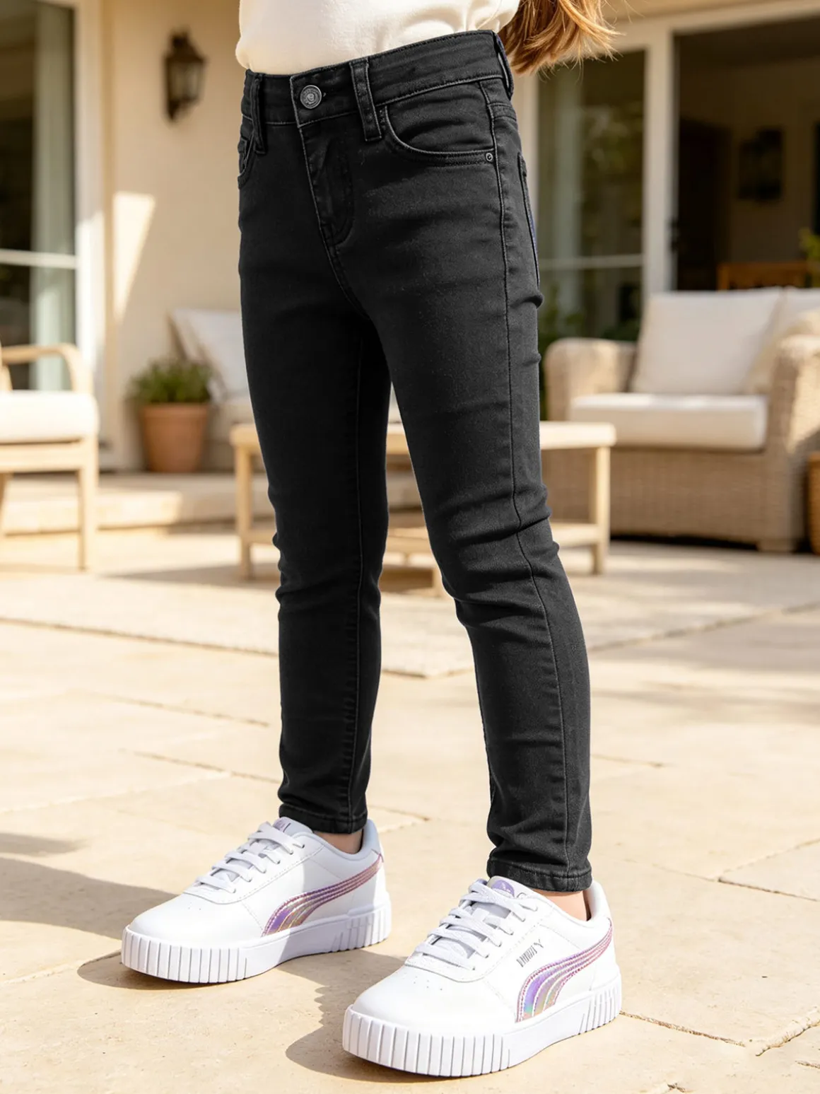 Angel Kids Pantaloni skinny bambina modello jeans