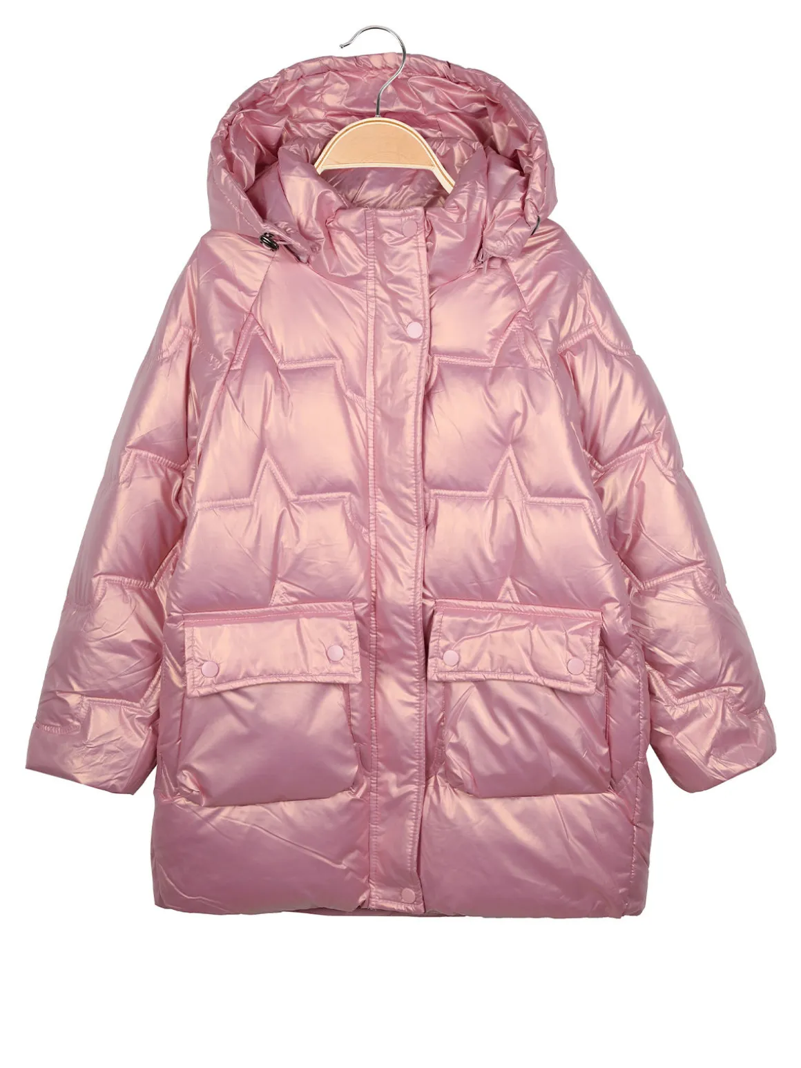 Angel Kids Piumino imbottito da bambina con cappuccio