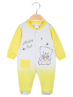 Angel Kids Tutina da neonata in cotone a maniche lunghe con bottoni