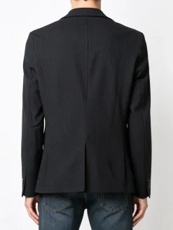 Ange Wear Blazer casual da uomo con bottoni - nero