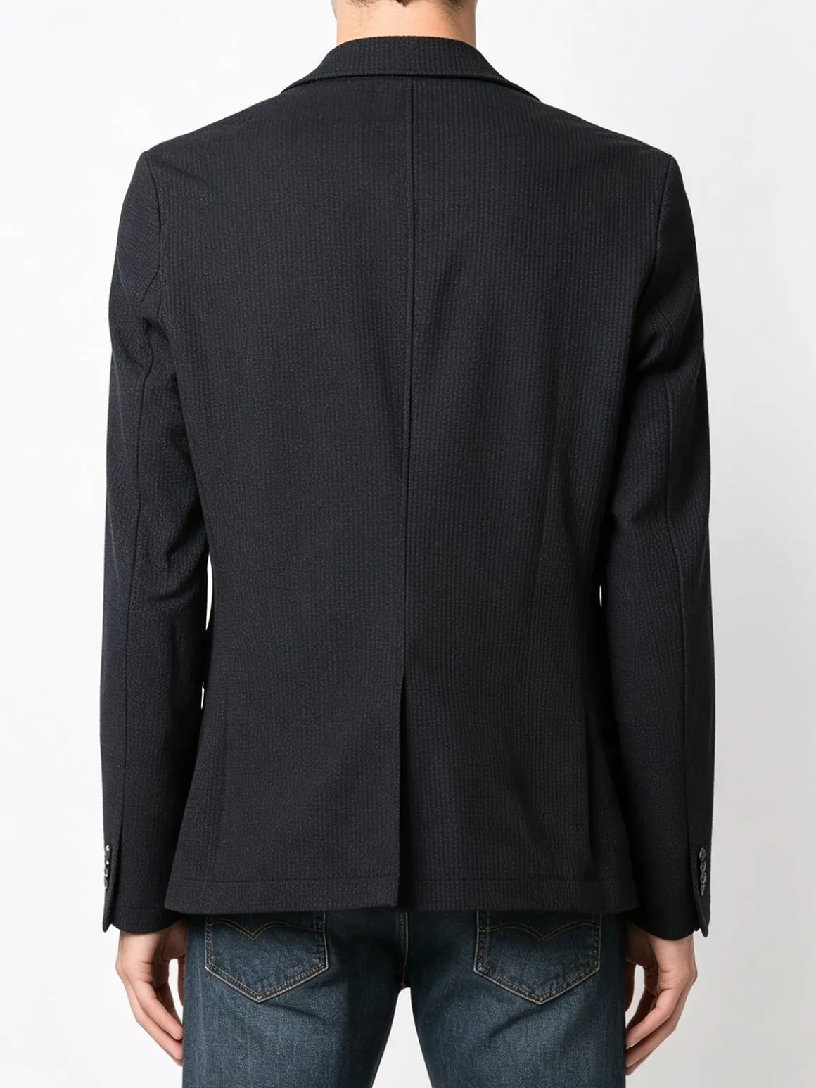 Ange Wear Blazer casual da uomo con bottoni - nero