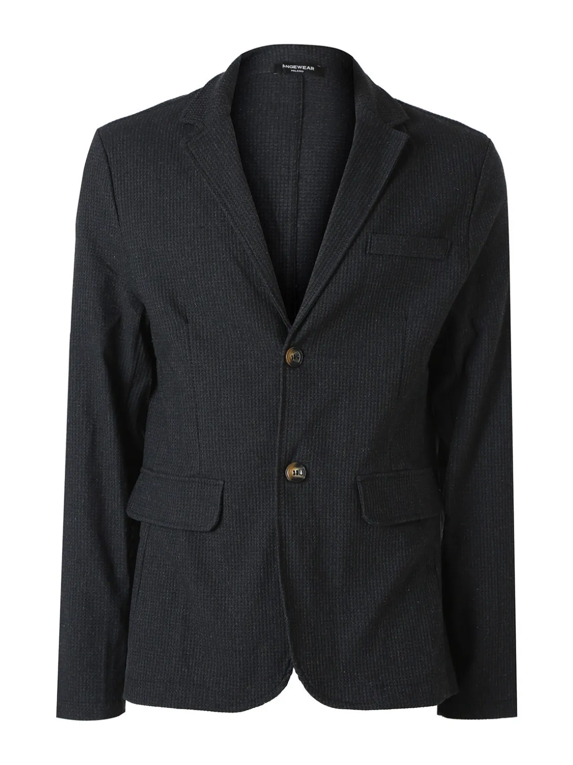 Ange Wear Blazer casual da uomo con bottoni - nero