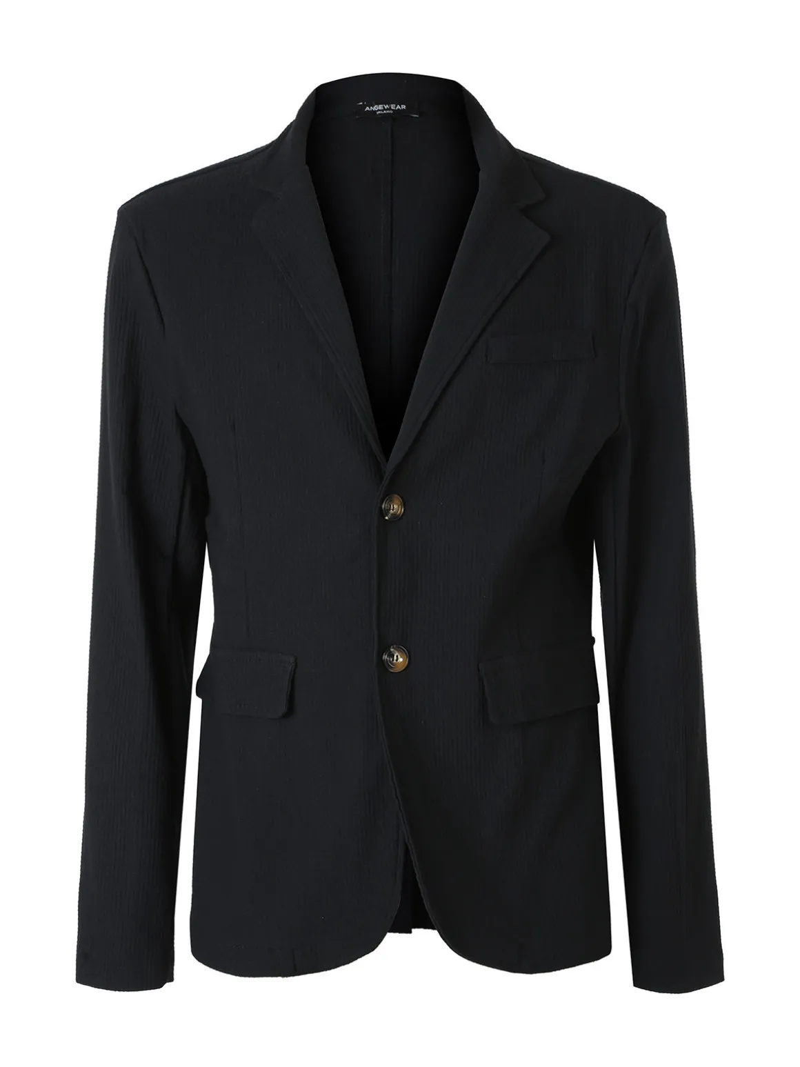 Ange Wear Blazer casual da uomo con bottoni - nero