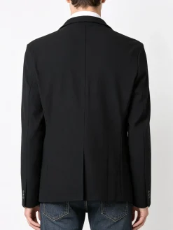 Ange Wear Blazer casual da uomo con bottoni - nero